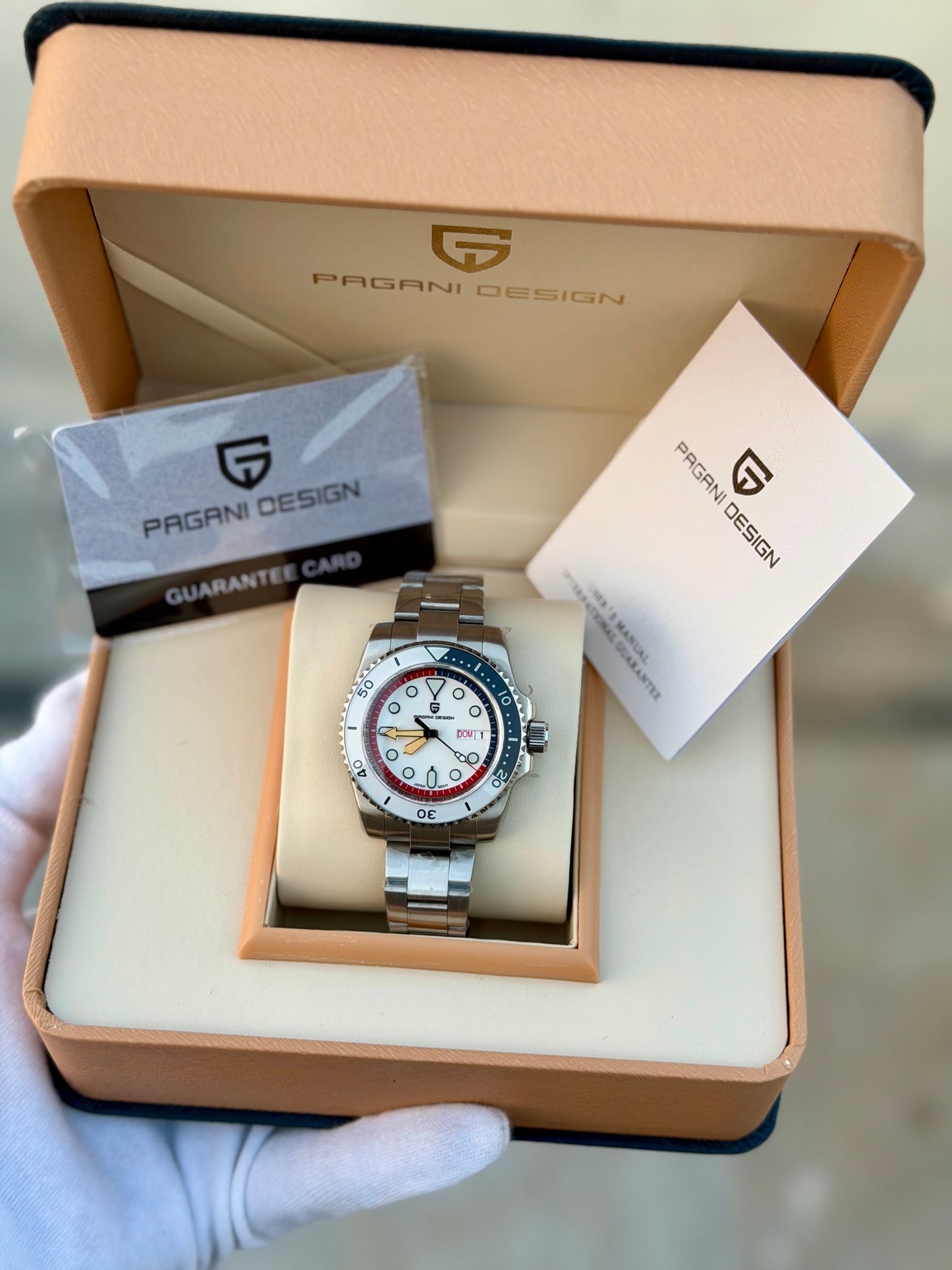 Pagani Design Silver Stainless Steel White Dial Automatic Watch for Gents - PD-1726 40mm