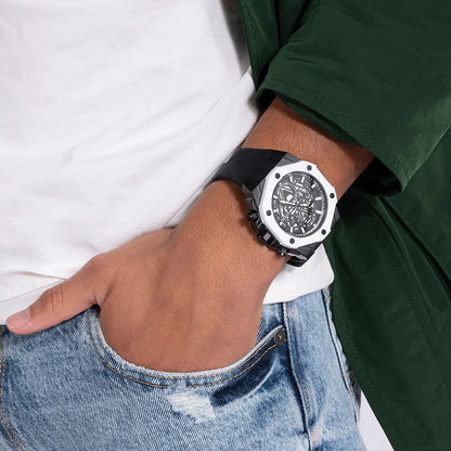 Guess Men’s Quartz Black Silicone Strap Black Dial 47mm Watch GW0579G1