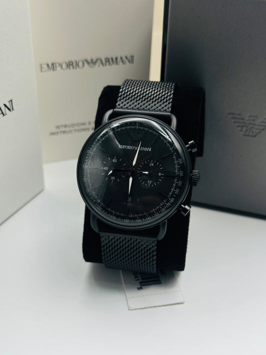 Emporio Armani AR-11264 Jet Black Original For Mens 43mm Quartz