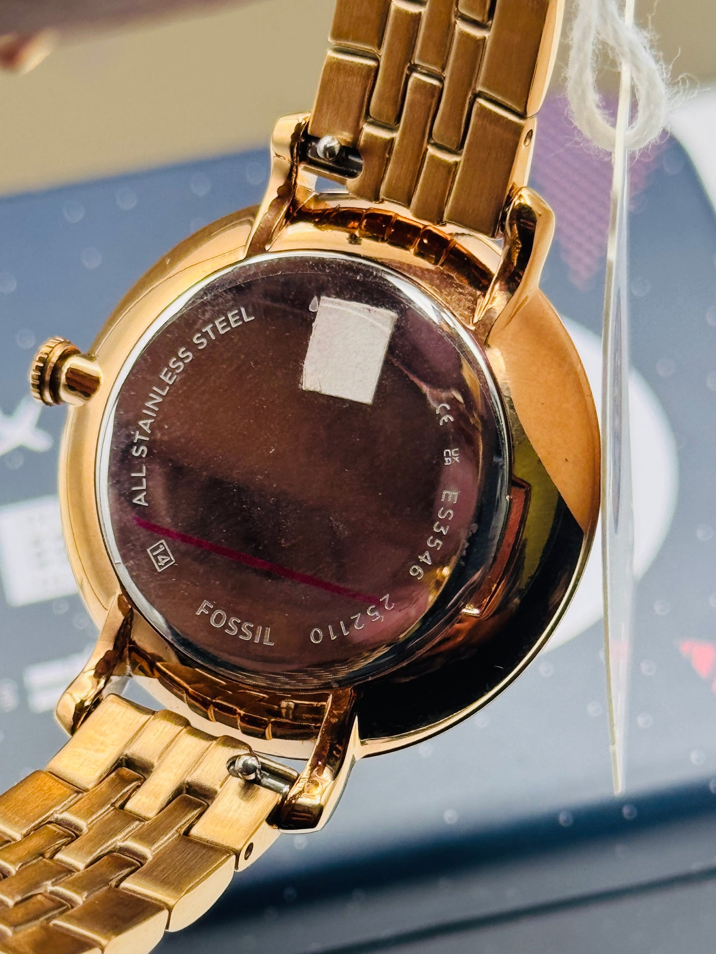 Fossil Jacqueline Three-Hand Rose Gold-Tone Stainless Steel Watch 36mm Quartz (Pre-Owned)