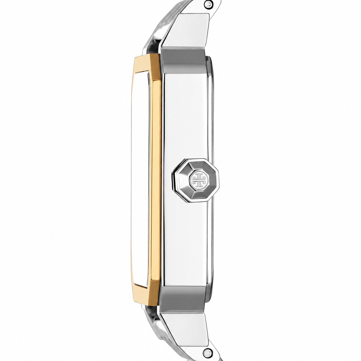 TORY BURCH ROBINSON WHITE DIAL TWO TONE STEEL STRAP WATCH FOR WOMEN - TBW1501