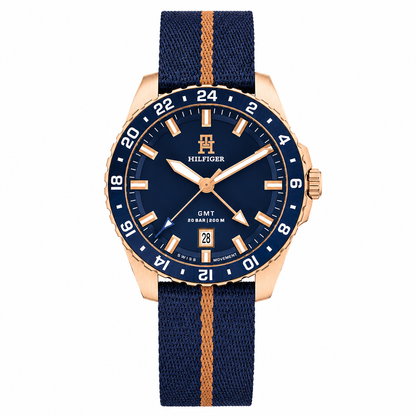Tommy Hilfiger Blue Dial Ocean Strap Men's Watch - 1792130