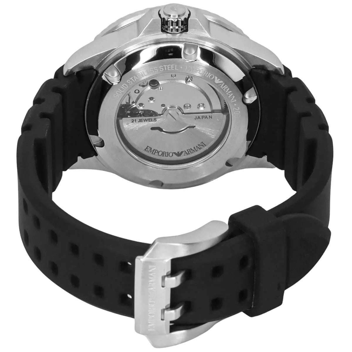 Original Emporio Armani Watch For Men Sea Explorer AR60086 AUTOMATIC-SEA-EXPLORER-DIVER’S-200M With Black dial