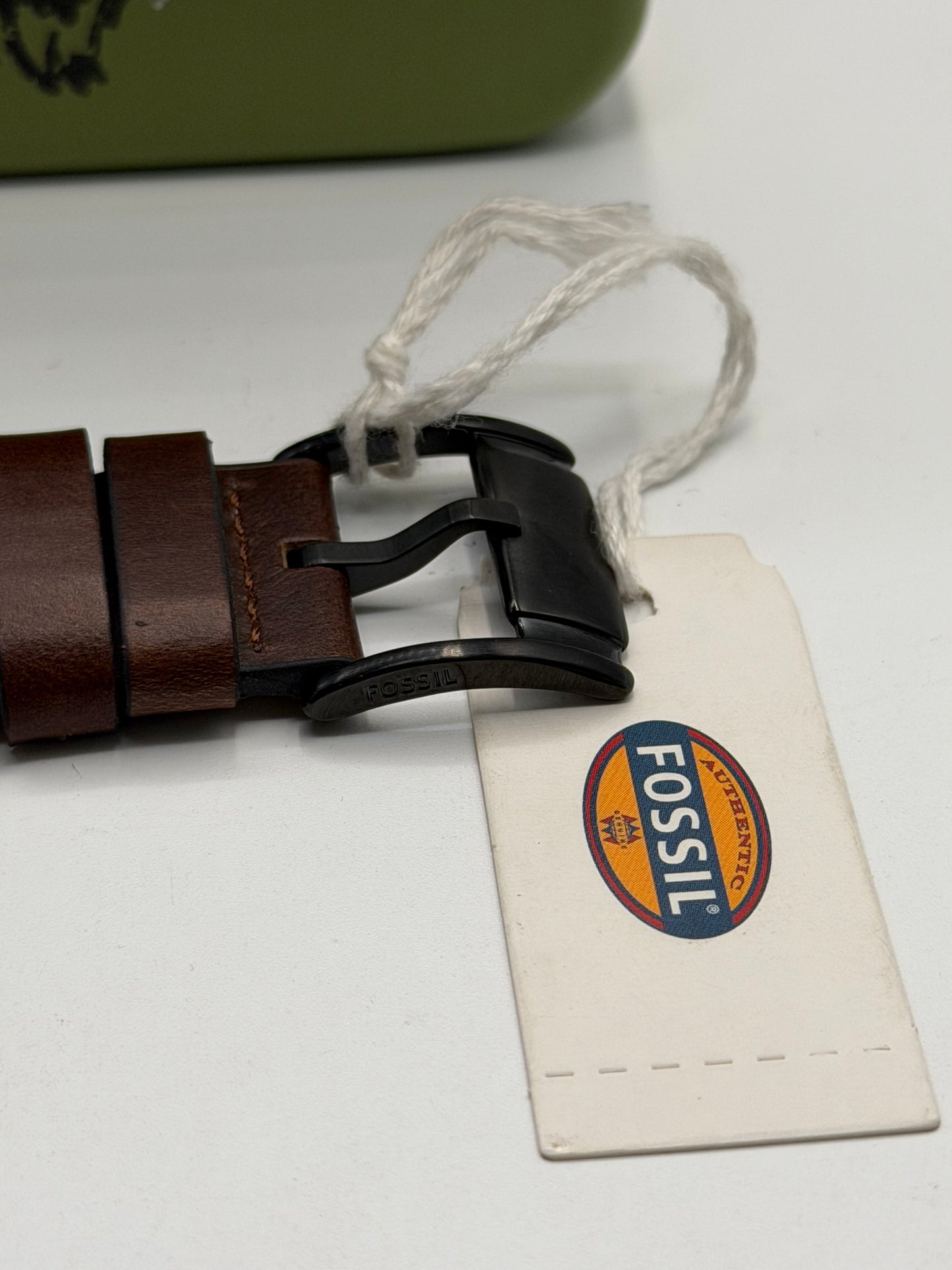 Fossil Men’s Chronograph Quartz Brown Leather Strap Black Dial 44mm Watch BQ2457 (Without Tag)