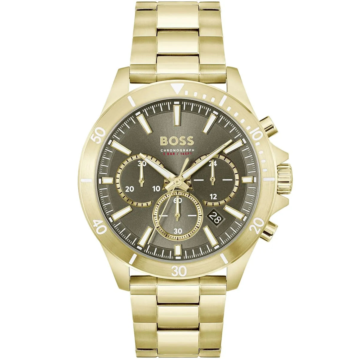 Original Hugo Boss Watch HB.487.1.34.3874 For Men Troper 1514059 5BAR / 165FT Chronograph