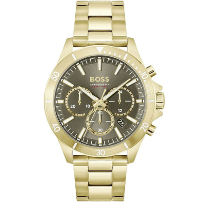 Original Hugo Boss Watch HB.487.1.34.3874 For Men Troper 1514059 5BAR / 165FT Chronograph