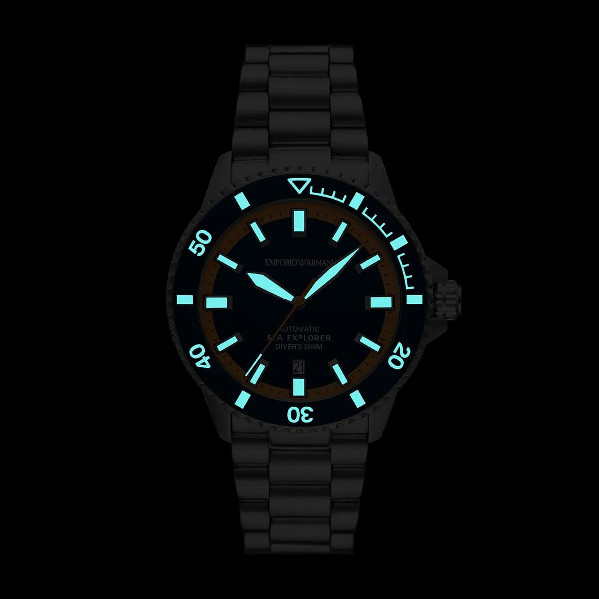 Original Emporio Armani Watch For Men Sea Explorer AR60090 AUTOMATIC-SEA-EXPLORER-DIVER’S-200M