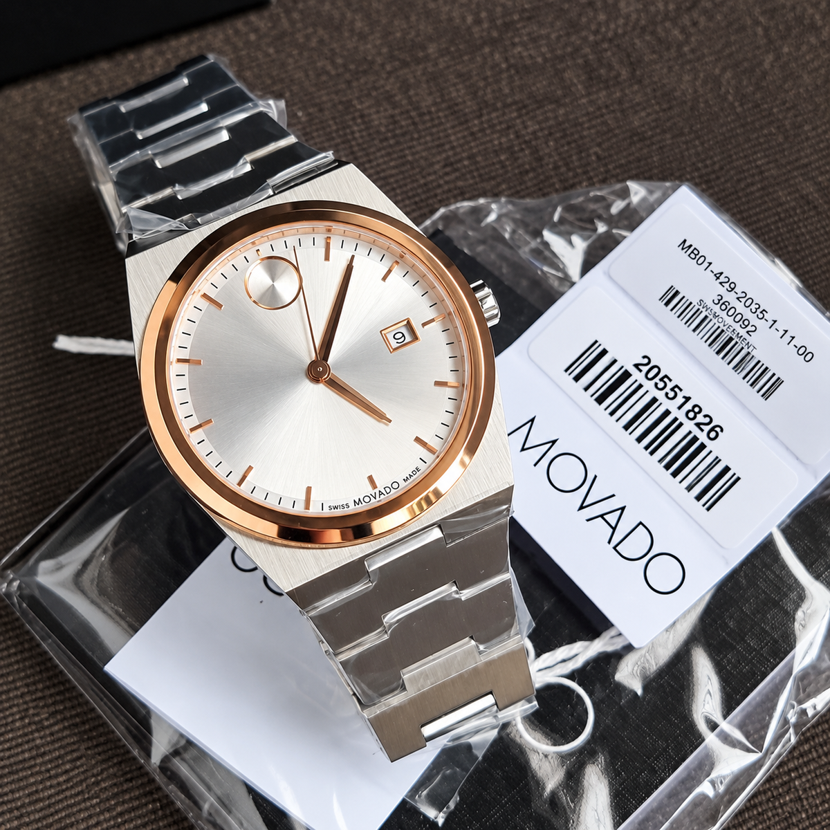 Movado Silver Stainless Steel Silver Dial Quartz Watch for Gents - Movado 3600972