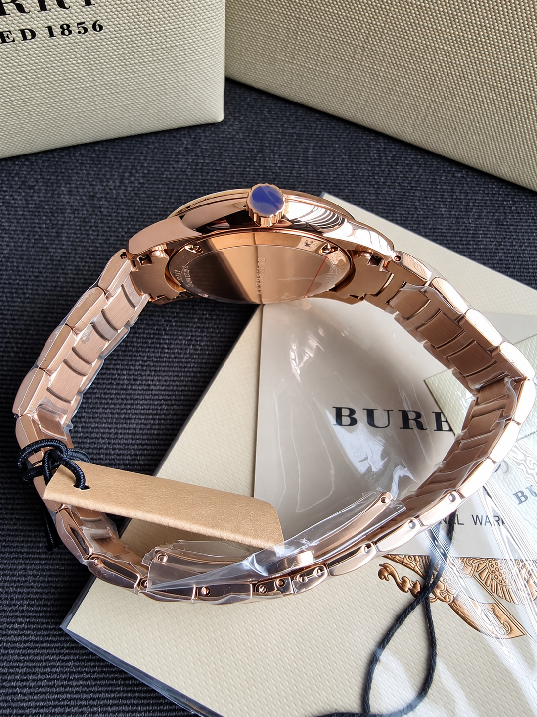 Burberry The Classic Rose gold Stainless Steel Rose Gold Dial Quartz Watch for Gents - BU10013