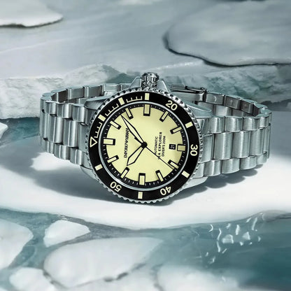 Original Emporio Armani Watch For Men Sea Explorer AR60083 AUTOMATIC-SEA-EXPLORER-DIVER’S-200M