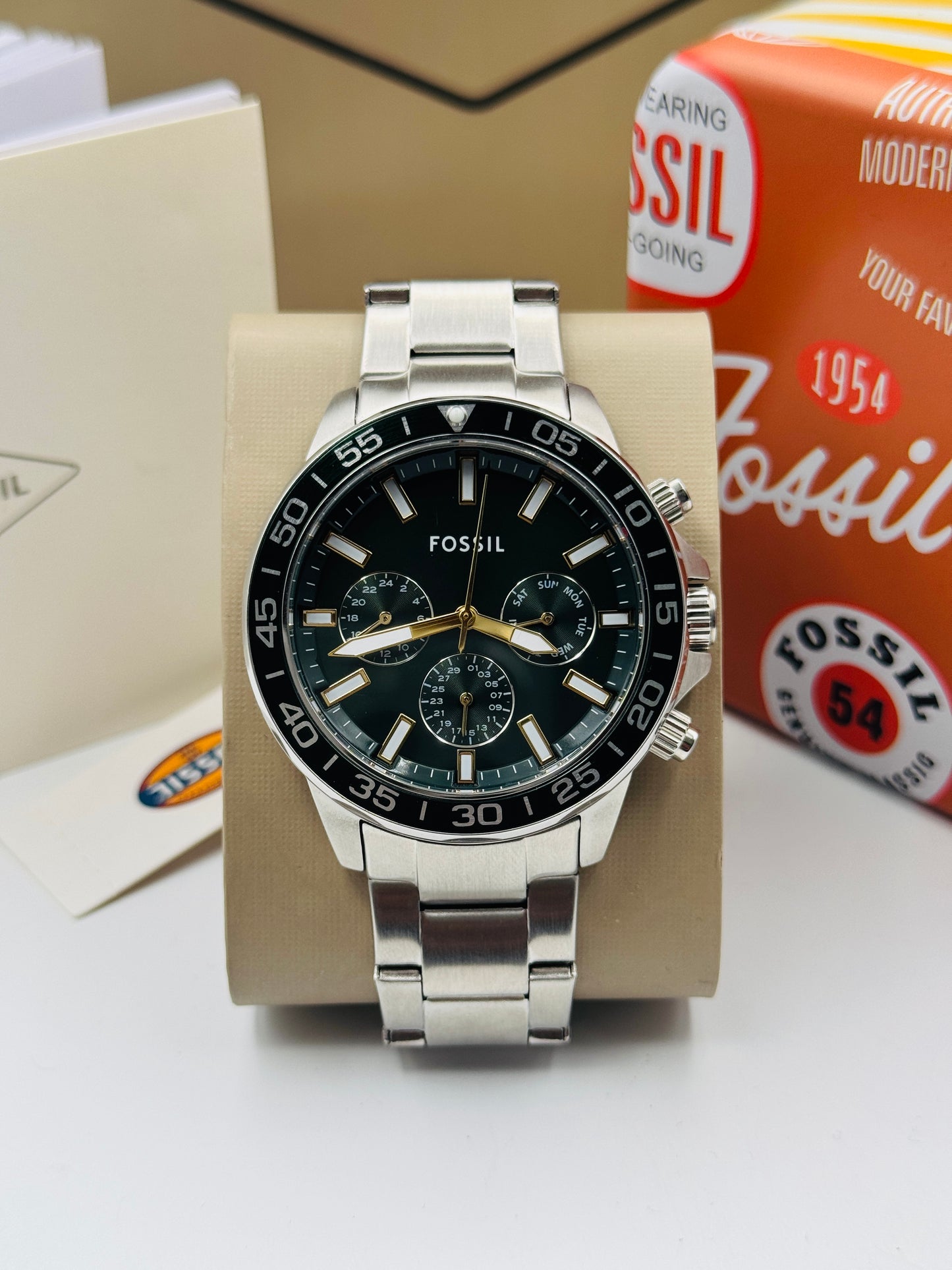 Fossil BQ-2492 Bannon Multifunction Stainless Steel Watch Mens 44mm (Like New)