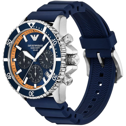 Original Emporio Armani Watch For Men World Explorer AR11696 100M/330FT-SOLAR