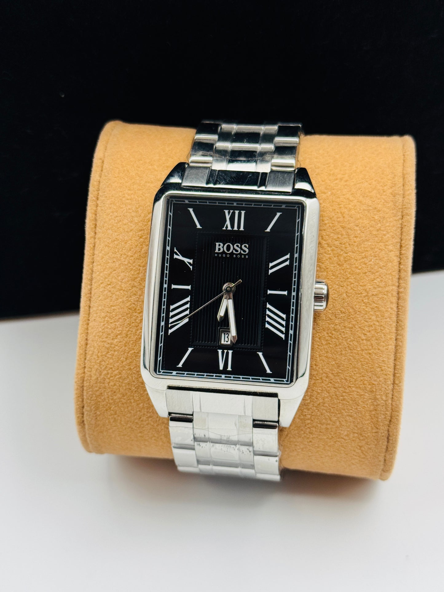 Hugo Boss Tank Shape Lot Import For Mens Watch 43mm Quartz