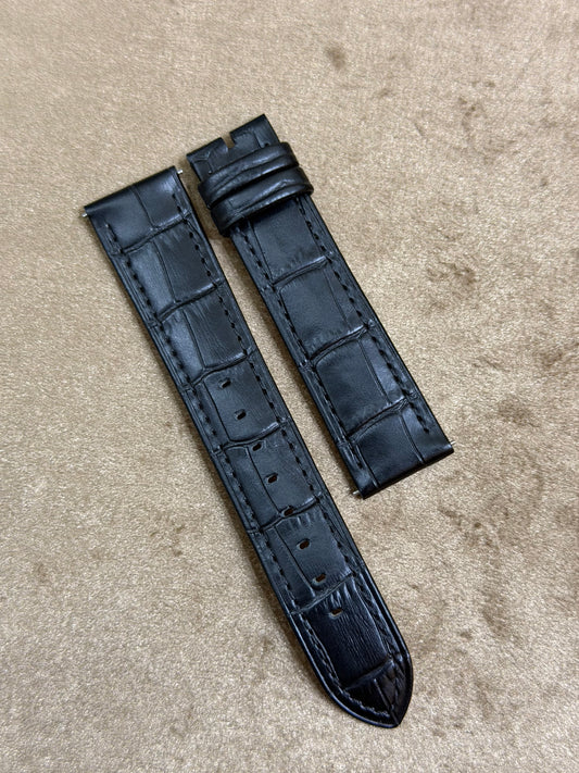 Perrelet 1777 Geninue Leather Straps 22mm Lot Import Black