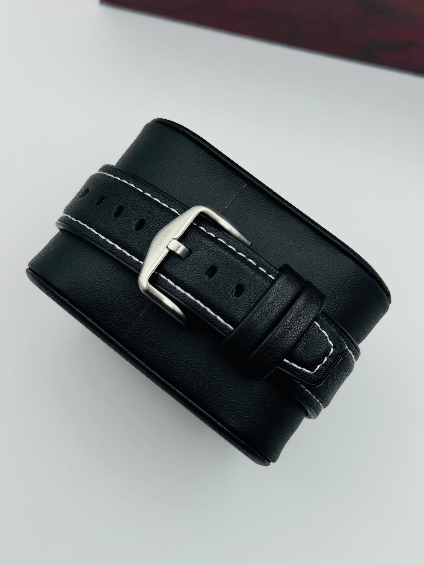 Fossil Commuter Brown Leather Strap Blue Dial Chronograph Quartz Watch for Gents - FS5401