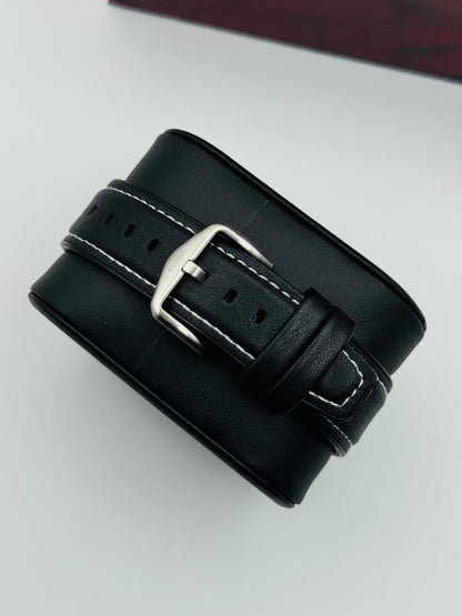 Fossil Commuter Brown Leather Strap Blue Dial Chronograph Quartz Watch for Gents - FS5401