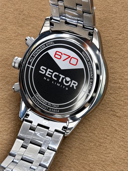 Sector R3253540007 series 670 Mens Watch 45mm 5ATM Lot Import