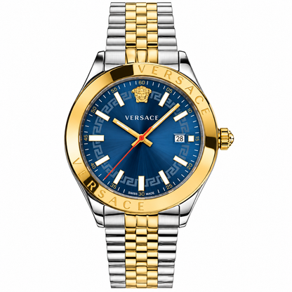 Versace Helenium-Vk Two-tone Stainless Steel Blue Dial Quartz Watch for Gents - VEVK00520