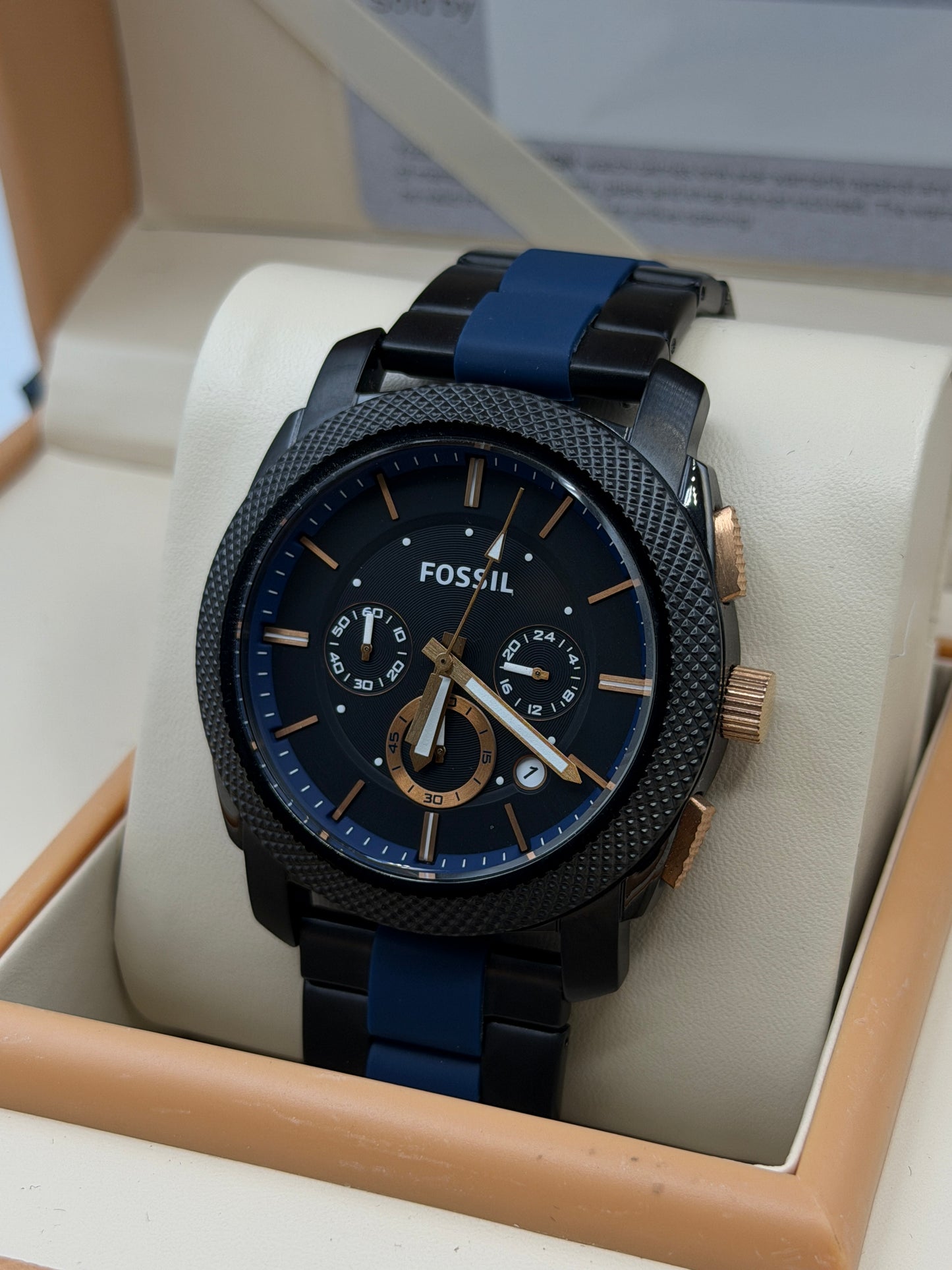 Fossil FS-5164 Original Mens Watch Two-Tone Braclet 45mm Quartz