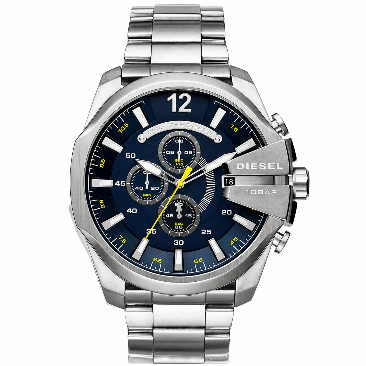 Original Diesel Watch For Men Mega Chief DZ4465 with Blue dial