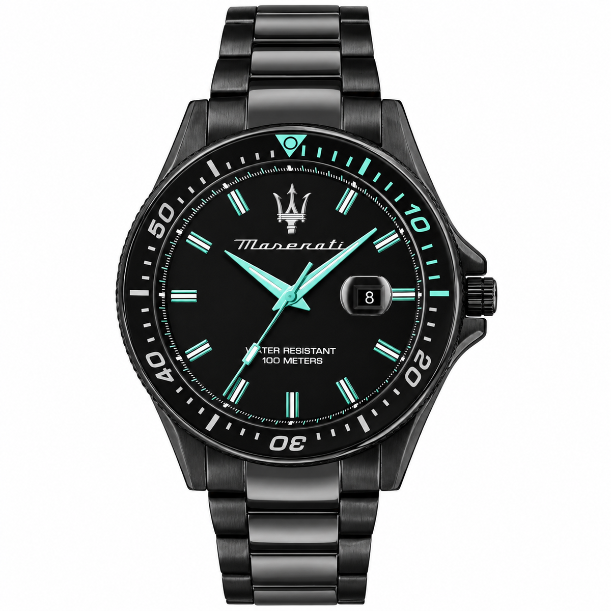 Original Maserati Watch For Men Sfida R8853144001 With Black Dial (PRE-OWNED)