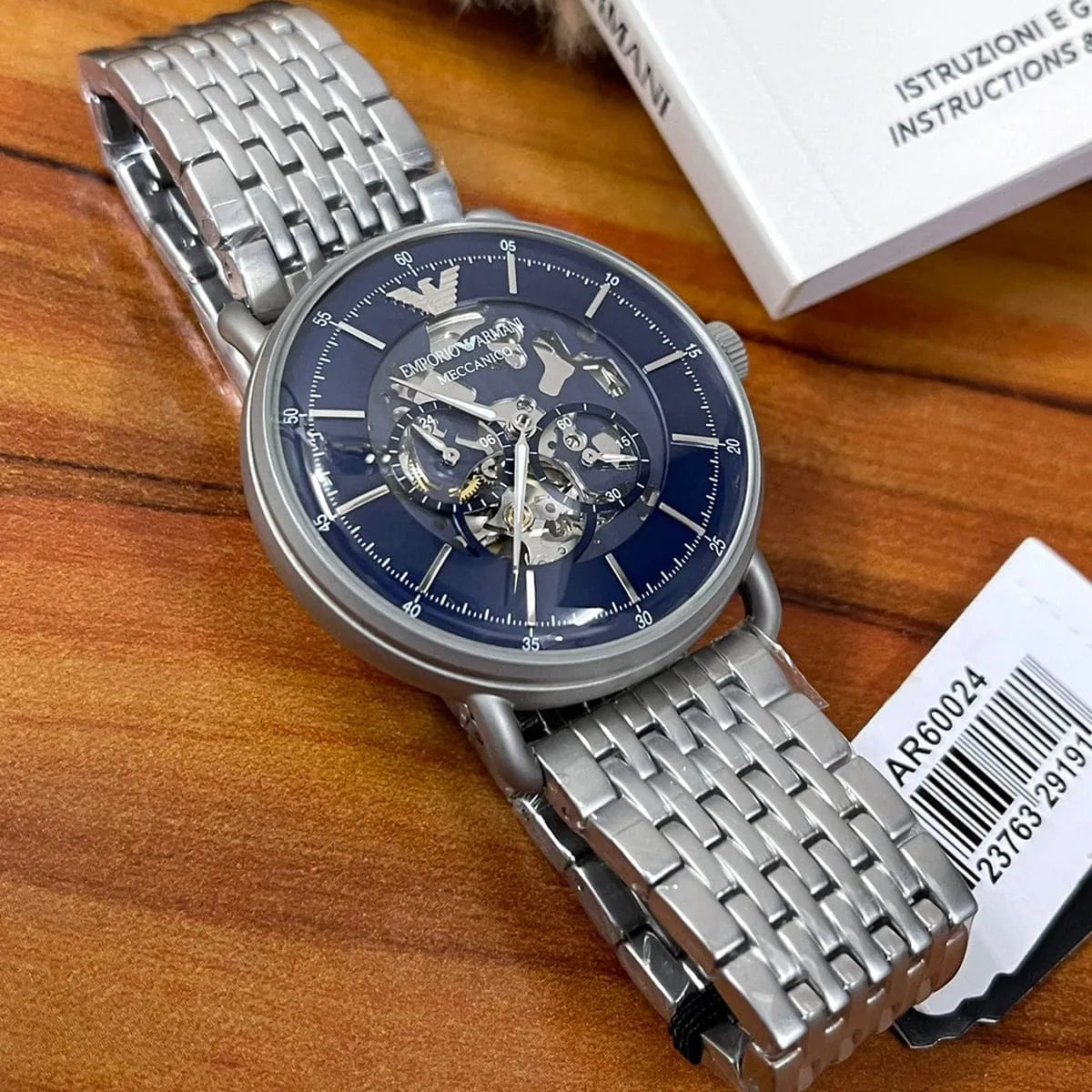 Original Emporio Armani Watch For Men Aviator AR60024 Meccanico