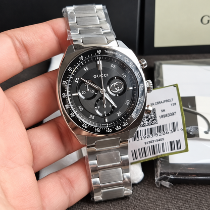 Gucci Interlocking Chronograph 41mm Stainless Steel Men’s Watch YA142316