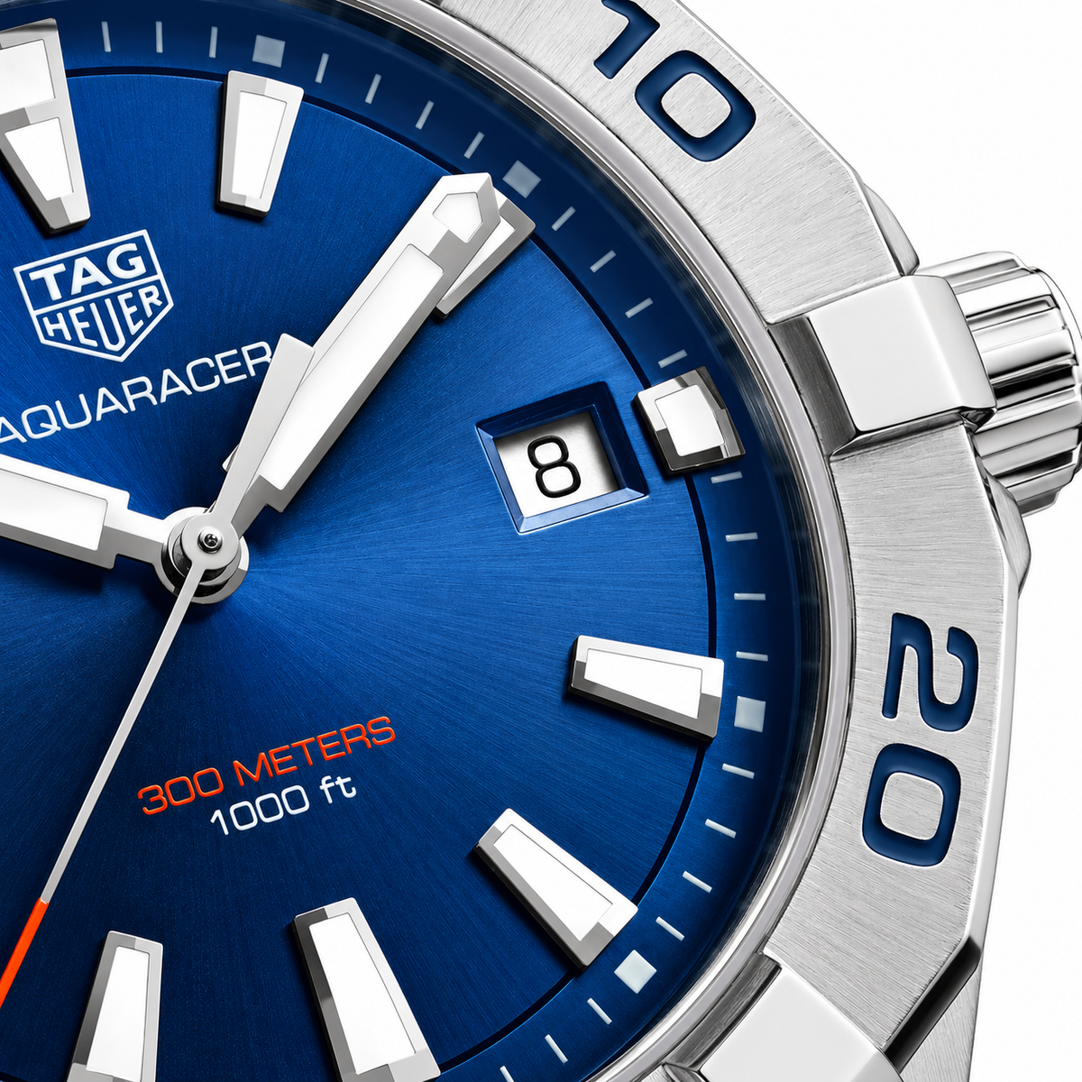 Tag Heuer Aquaracer Silver Stainless Steel Blue Dial Quartz Watch for Gents - WBD1112.BA0928
