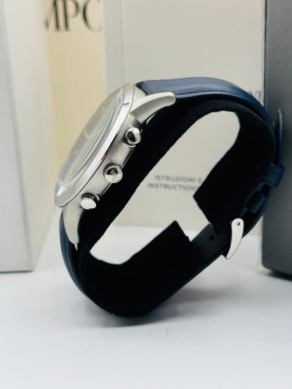 EMPORIO ARMANI Renato Blue Leather Strap Blue Dial Chronograph Quartz Watch for Gents - AR11216