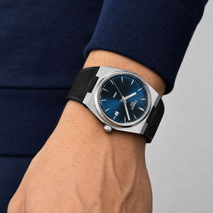 TISSOT PRX Men’s Quartz Swiss Made Black Silicone Strap Blue Dial 40mm Watch T137.410.17.041.00