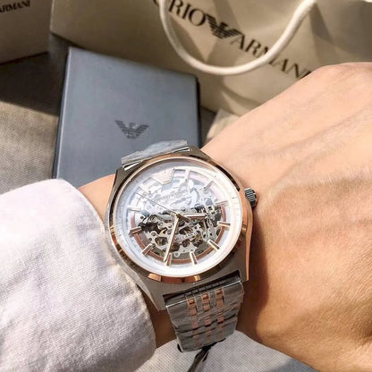 Original Emporio Armani Watch For Men Antonio AR60092 AUTOMATIC-Two-Tone