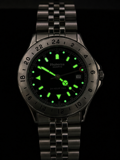 Rolens Quartz GMT For Mens Watch Lot Import 37mm Quartz (Pre-Owned)