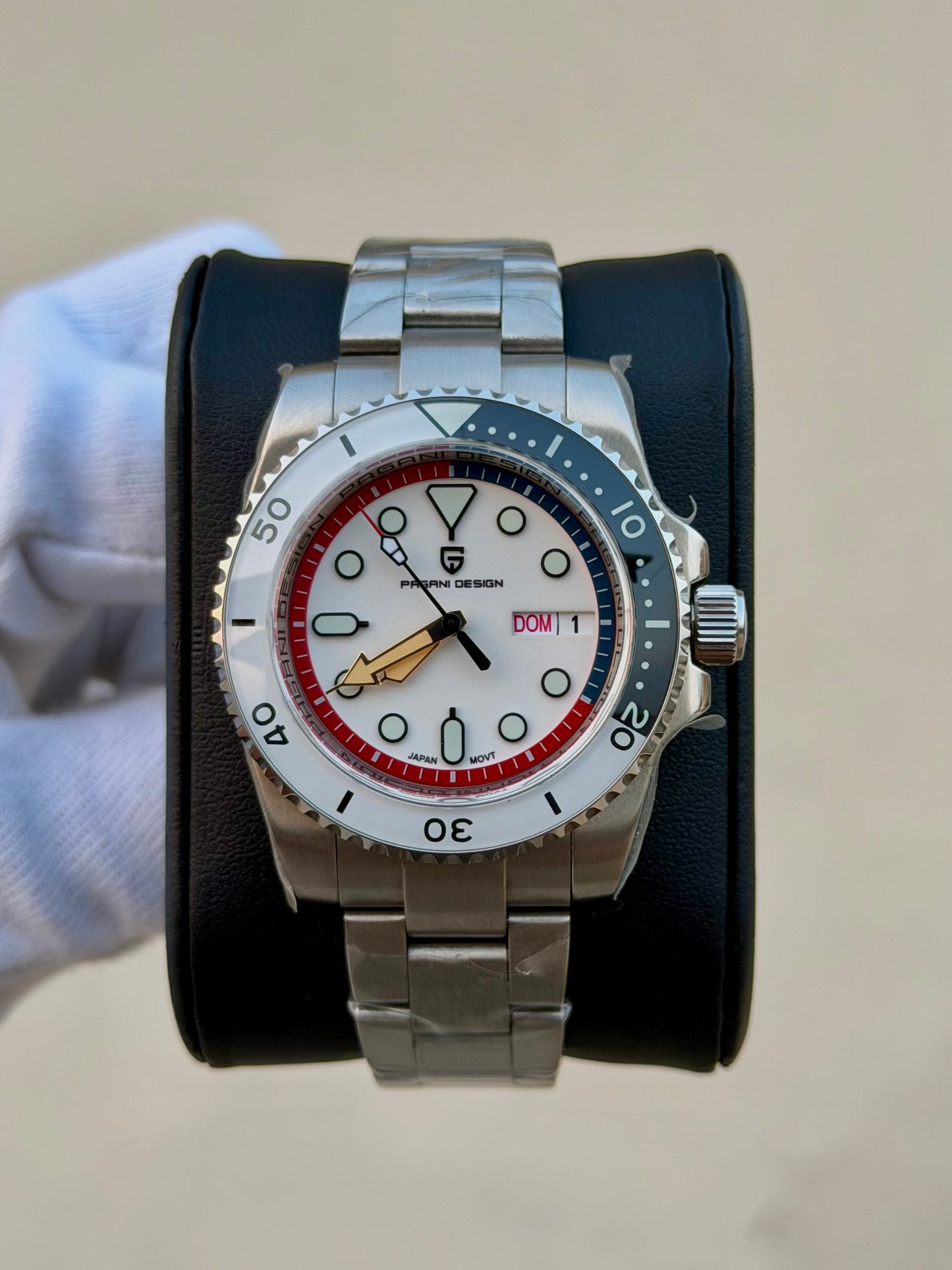 Pagani Design Silver Stainless Steel White Dial Automatic Watch for Gents - PD-1726 40mm