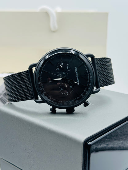 Emporio Armani AR-11264 Jet Black Original For Mens 43mm Quartz