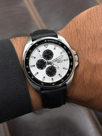 Fossil Auto-Cross Panda 🐼 Original Watch Mens Lot Import 43mm Quartz (Pre-Owned)