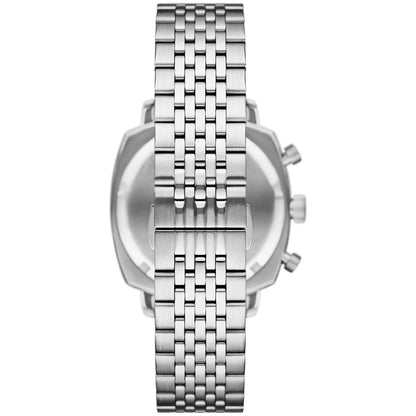 Emporio Armani Ruggero Silver Stainless Steel Navy Blue Dial Chronograph Quartz Watch for Gents - AR11688