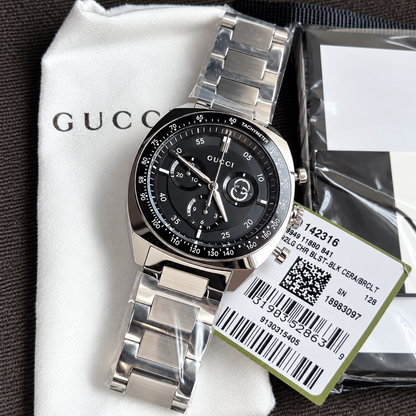 Gucci Interlocking Chronograph 41mm Stainless Steel Men’s Watch YA142316