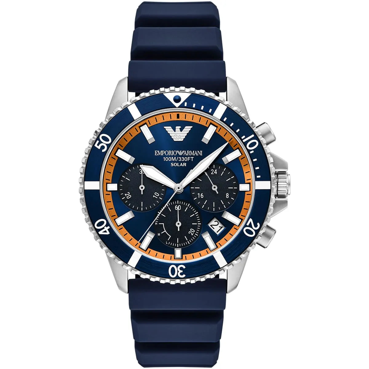 Original Emporio Armani Watch For Men World Explorer AR11696 100M/330FT-SOLAR