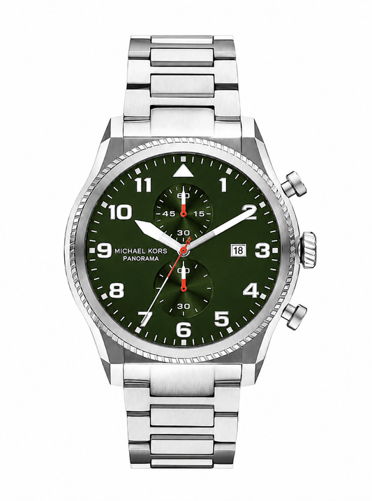 Michael Kors MK9196 Panorama Silver Quartz Stainless Steel Watch