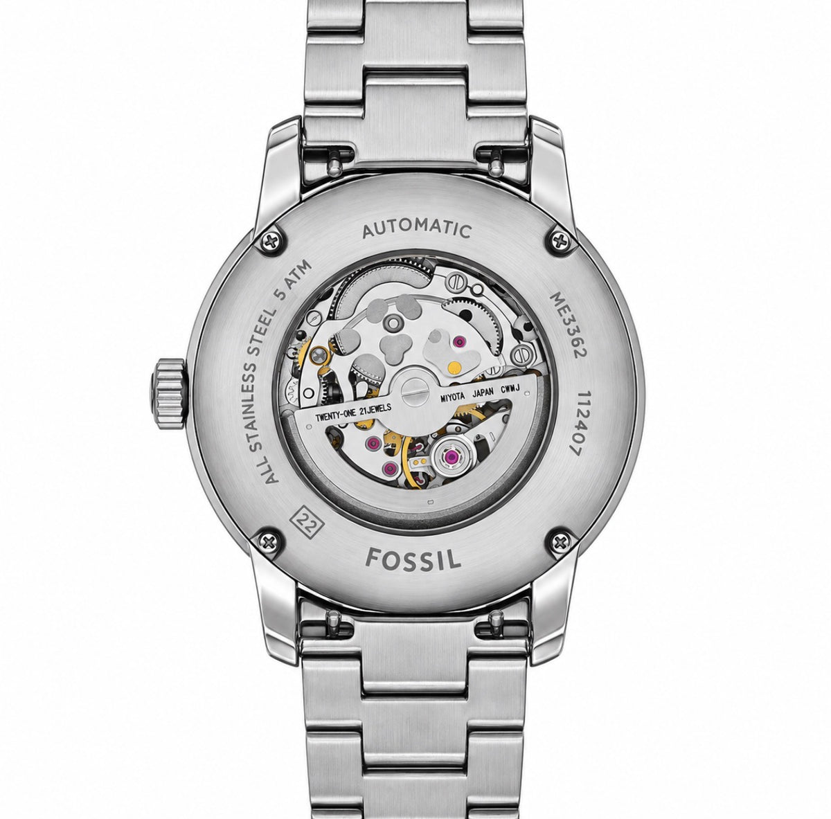 FOSSIL HERITAGE AUTOMATIC STAINLESS STEEL WATCH ME3262