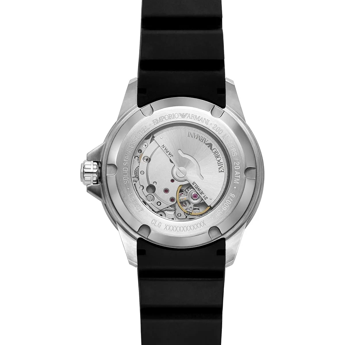Original Emporio Armani Watch For Men Sea Explorer AR60086 AUTOMATIC-SEA-EXPLORER-DIVER’S-200M With Black dial