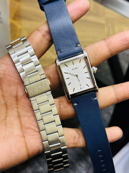 Alba By Seiko VJ32-X347 Tank Shape Original For Mens 39mm Quartz