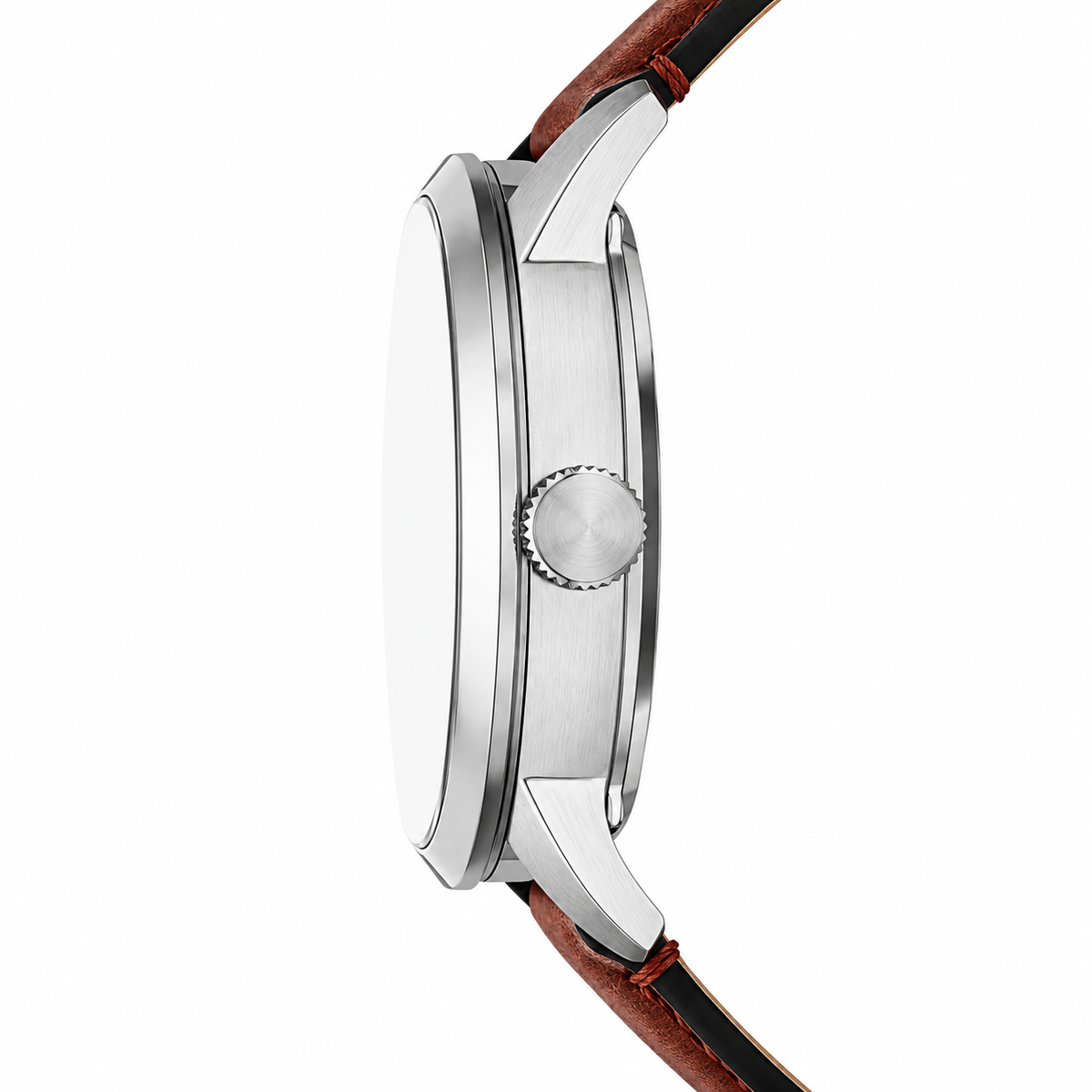 Fossil Townsman 44mm Skeleton Silver Dial Leather Mens Automatic Watch ME3267