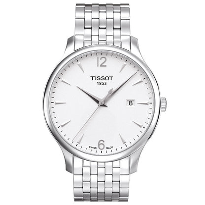TISSOT Men’s Quartz Swiss Made Stainless Steel White Dial 42mm Watch T063.610.11.037.00