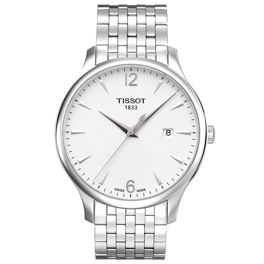 TISSOT Men’s Quartz Swiss Made Stainless Steel White Dial 42mm Watch T063.610.11.037.00