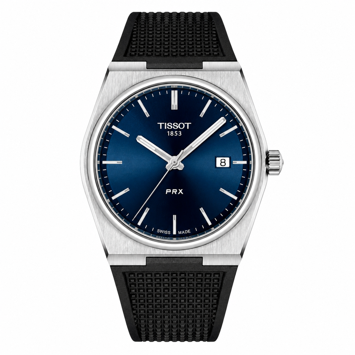 TISSOT PRX Men’s Quartz Swiss Made Black Silicone Strap Blue Dial 40mm Watch T137.410.17.041.00
