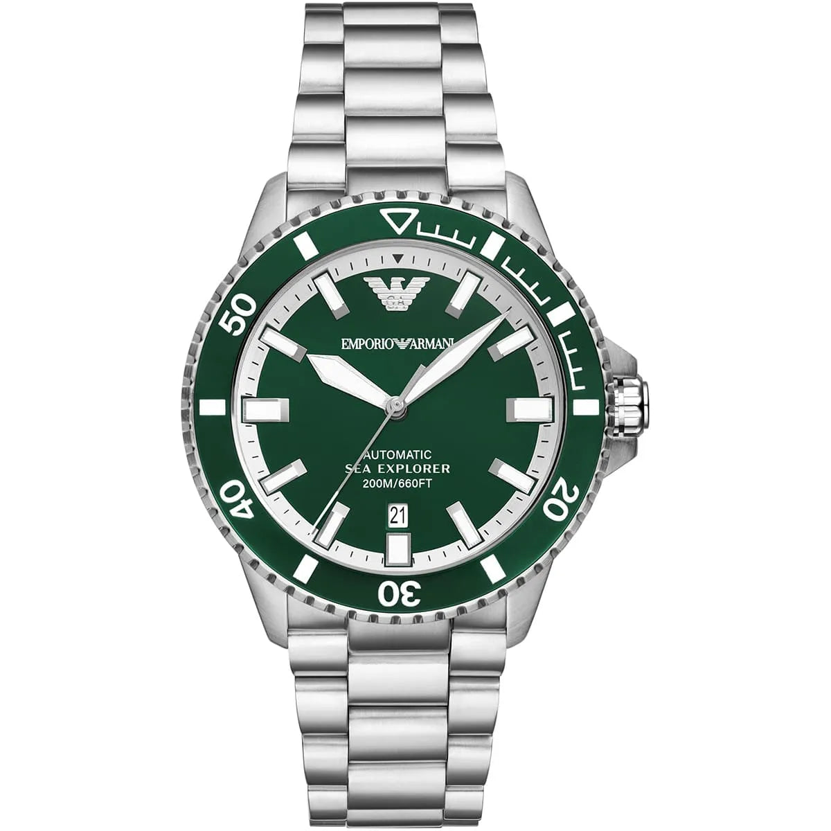 Original Emporio Armani Watch For Men Sea Explorer AR60088 AUTOMATIC-SEA-EXPLORER-DIVER’S-200M
