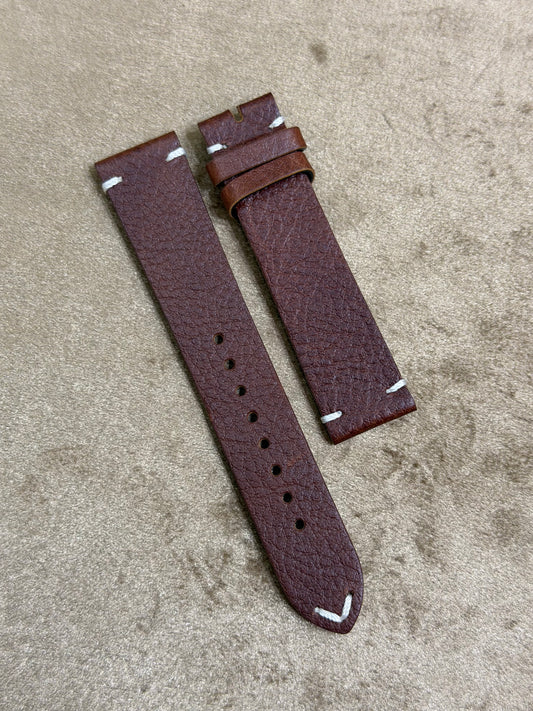 Alphine Geninue Leather Straps 20mm Lot Import Brown