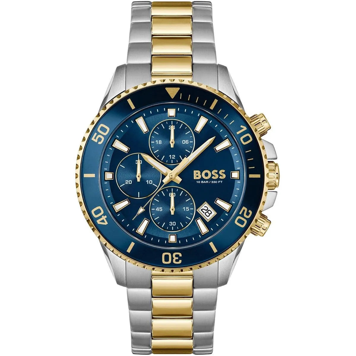 Hugo Boss Admiral Two-tone Stainless Steel Blue Dial Chronograph Quartz Watch for Gents - 1514257