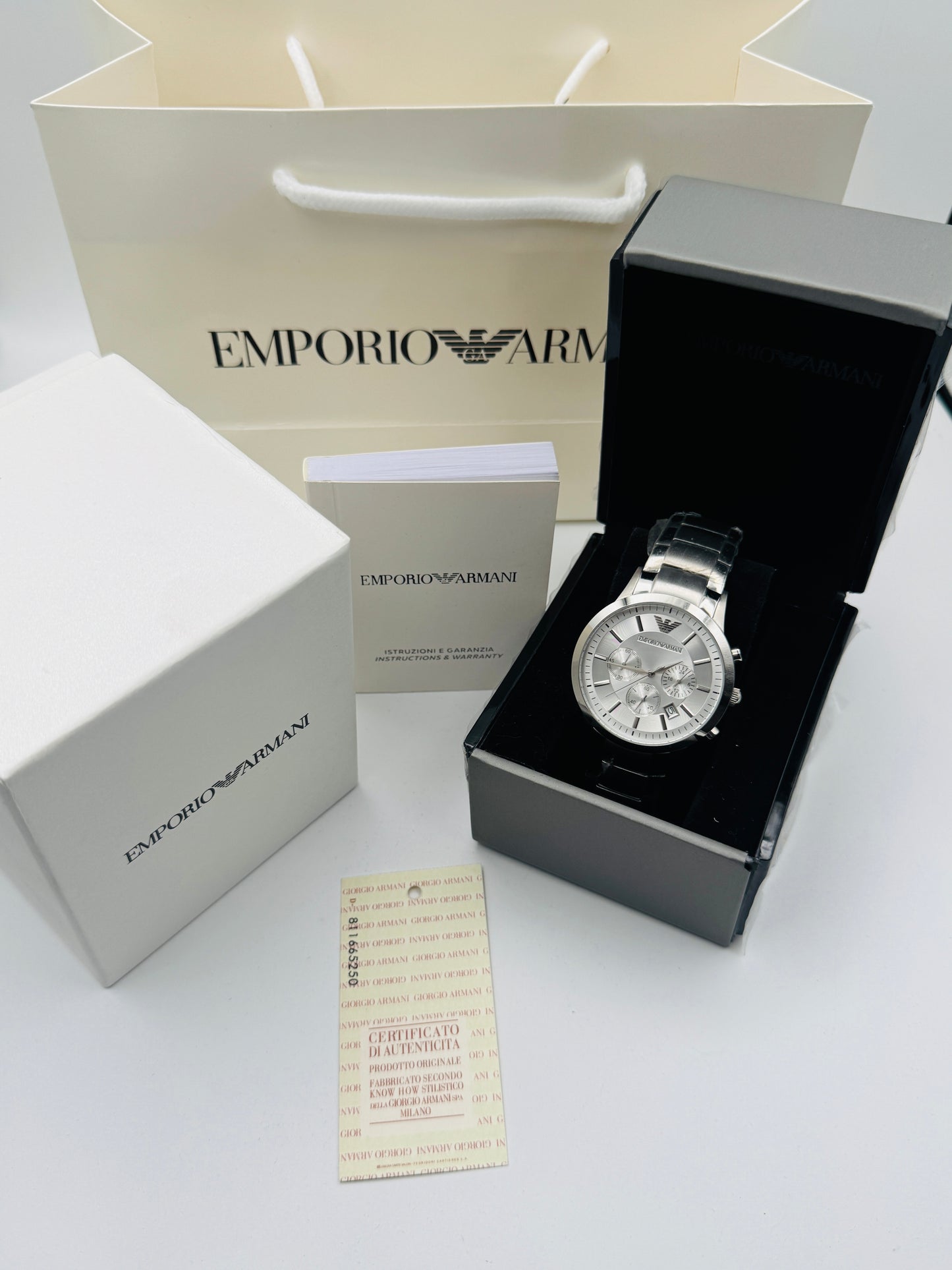 Emporio Armani AR-2453 Original Mens Watch 44mm Quartz